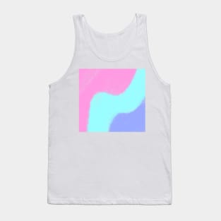 Pink sky blue purple watercolor art Tank Top